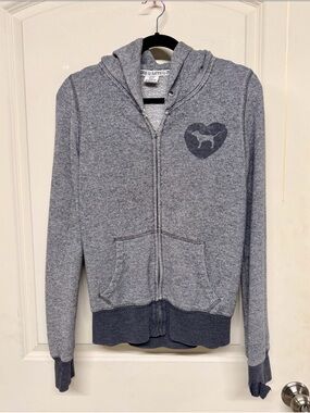 PINK Victoria's Secret Heather Gray Full-Zip Hoodie